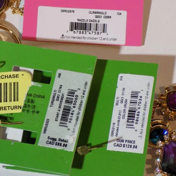 Lot 3 New Kate Spade Pairs Dangle Earrings Bundle Color Crush, Razzle Dazzle - Picture 5 of 7